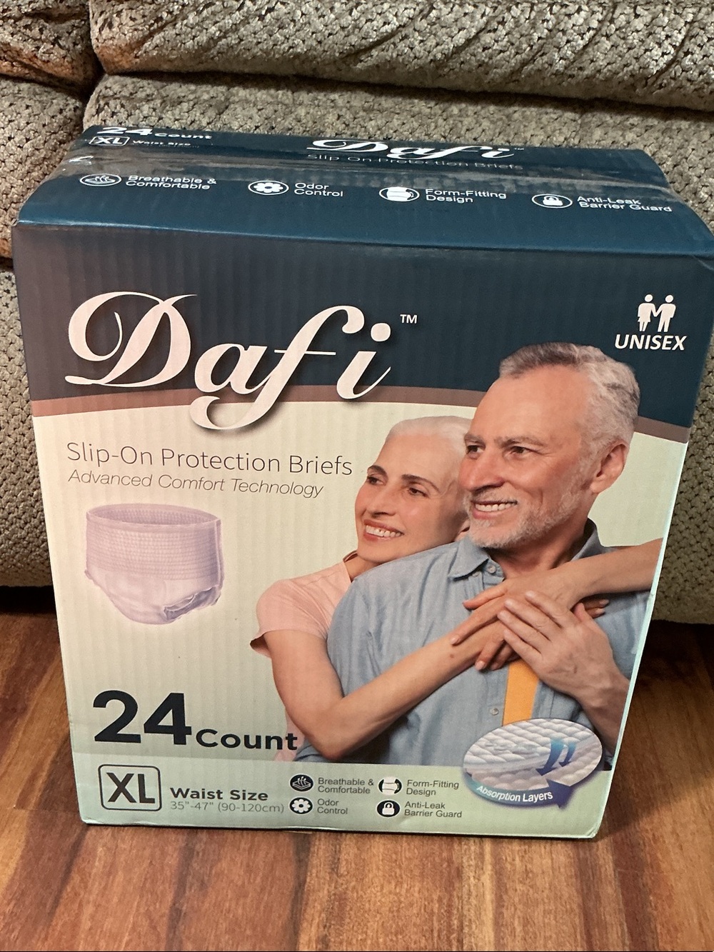 Slip-On Protection Briefs - XL Unisex, White (24 Count) nwb
